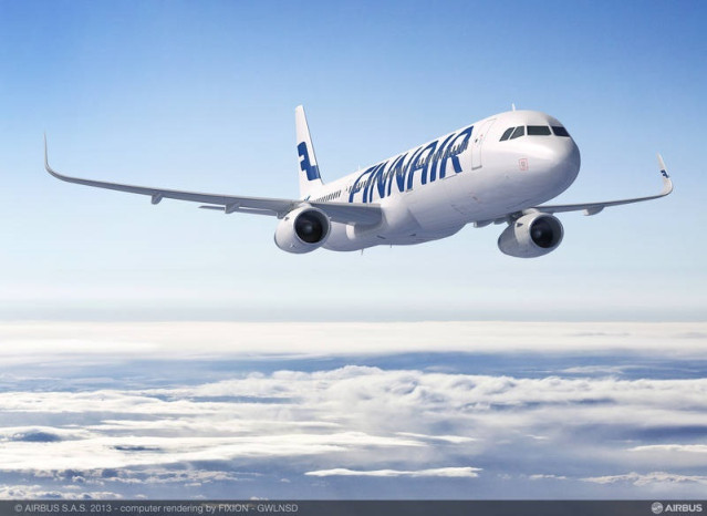 Archivo - Avión de Finnair.
