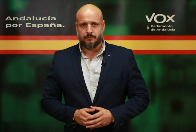 El portavoz adjunto del grupo parlamentario Vox en Andalucía, Rodrigo Alonso