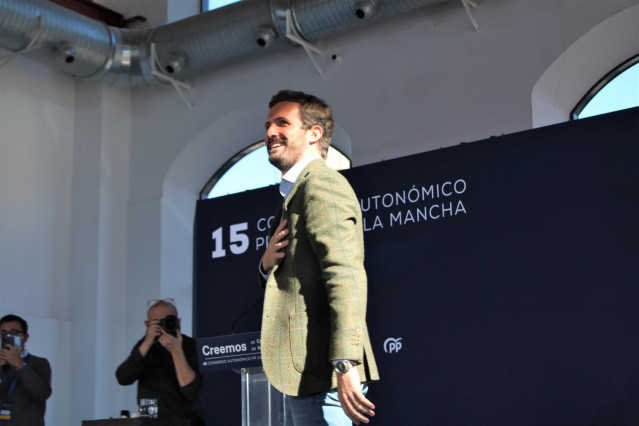 El presidente del PP, Pablo Casado