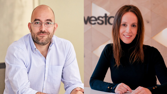 El consejero delegado de Urbanita, Diego Bestard, y la consejera delegada de MyInvestor, Nuria Rocamora.