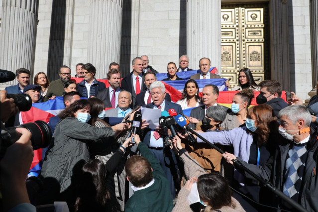 Concentración de exiliados cubanos en el Congreso