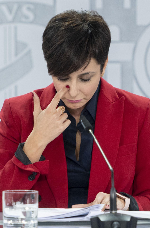 La ministra Portavoz y de Política Territorial, Isabel Rodríguez