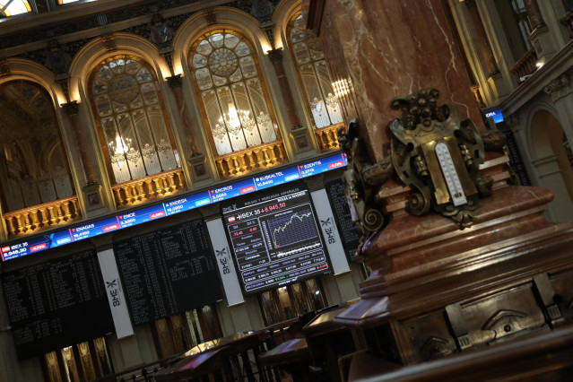 Interior del Palacio de la Bolsa, a 21 de octubre de 2021, en Madrid (España).