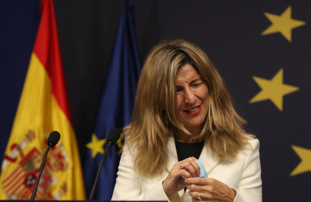 Archivo - La vicepresidenta Yolanda Díaz