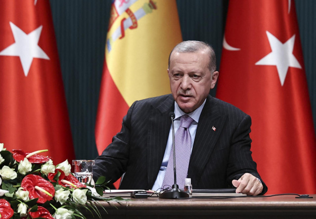 El presidente de la República de Turquía, Recep Tayyip Erdogan, tras la VII Reunión de Alto Nivel (RAN) entre España y Turquía