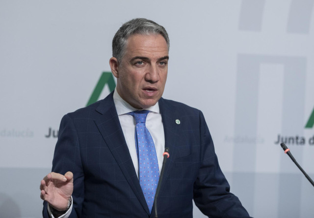 El consejero de Presidencia, Administración Pública e Interior, y portavoz del Gobierno andaluz, Elías Bendodo, en una foto de archivo.