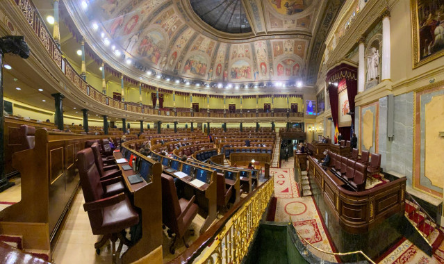 Vista general de una sesión plenaria en el Congreso de los Diputados