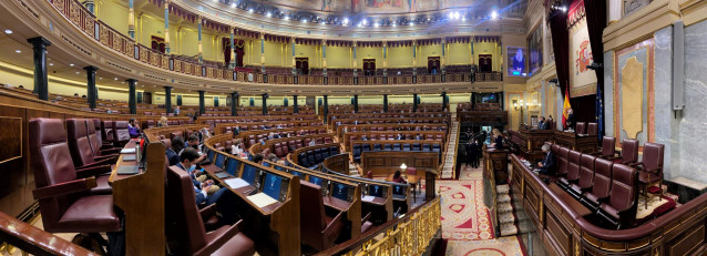 Vista general de una sesión plenaria en el Congreso de los Diputados