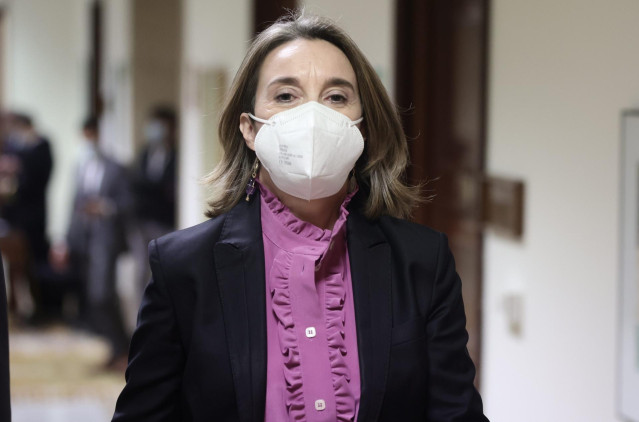 La portavoz parlamentaria del PP, Cuca Gamarra, se dirige a una Junta de portavoces del Congreso de los Diputados, a 22 de noviembre de 2021, en Madrid (España).