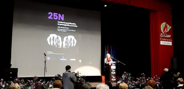 Acto institucional celebrado en Corvera con motivo del Día Internacional contra la Violencia hacia las Mujeres.