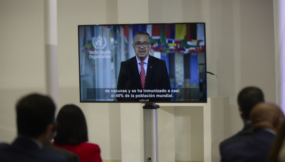 EuropaPress 4096300 director general oms tedros adhanom ghebreyesus video acto vacunacion