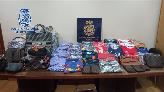 Mercancía incautada por la Policía Nacional