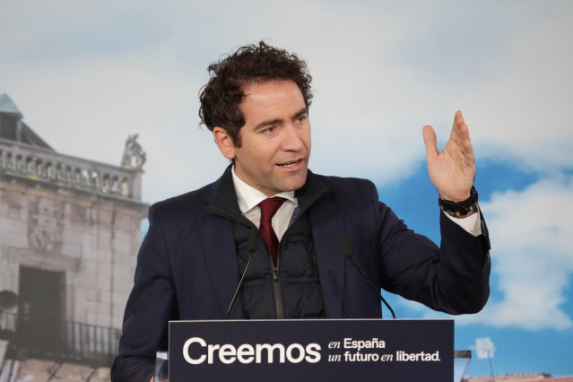 El secretario general del PP, Teodoro García Egea, inaugura el 'Encuentro de presidentes provinciales e insulares del PP', en la Casa Botines, a 26 de noviembre de 2021, en León, Castilla y León (España).