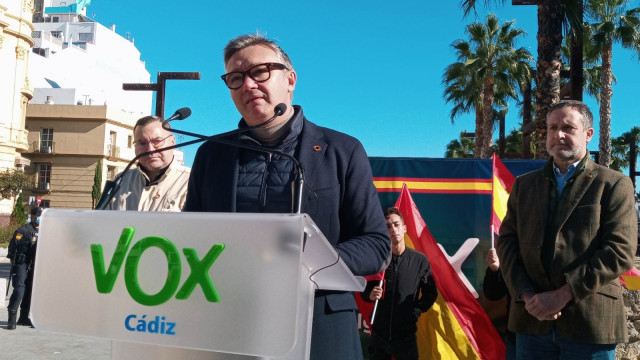 El portavoz parlamentario de Vox y diputado por Cádiz, Manuel Gavira.