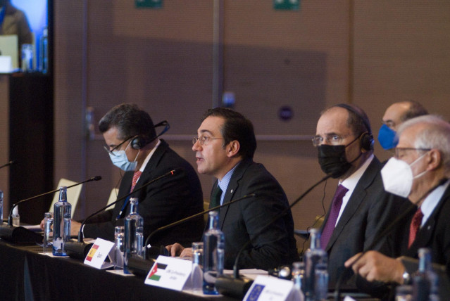 El ministro de Asuntos Exteriores, Unión Europea y Cooperación, José Manuel Albares, en el VI Foro de la Unión por el Mediterráneo (UPM)
