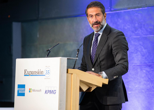 El presidente de KPMG en España, Juanjo Cano, durante el XII Encuentro del Sector Financiero organizado por Expansión, a 29 de noviembre de 2021 en Madrid.