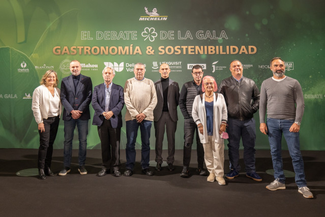 Participantes en el debate 'Gastronomía&Sostenibilidad', organizado en València por la Guia Michelin