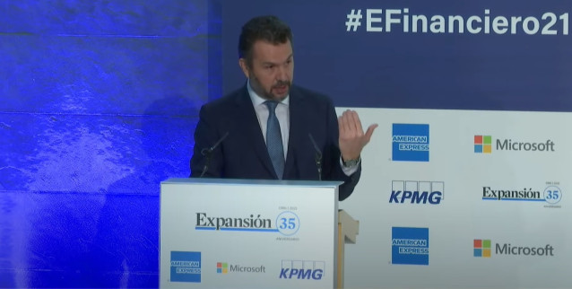 El presidente de la CNMV, Rodrigo Buenaventura, en el 'XII Encuentro del sector financiero' organizado por KPMG y el diario 'Expansión.
