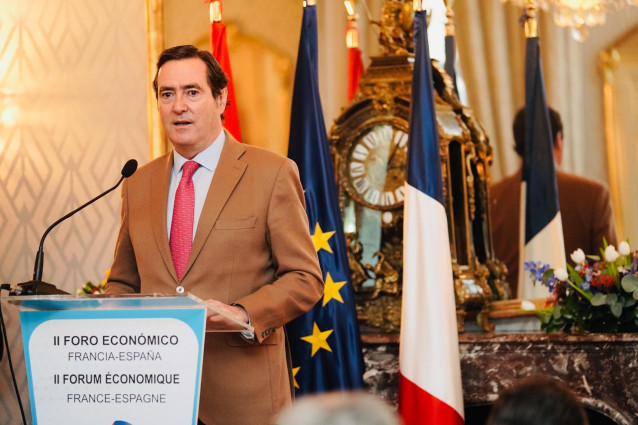 Archivo - El presidente de la CEOE, Antonio Garamendi