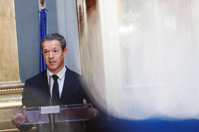 El presidente del Senado, Ander Gil, interviene en la Conferencia Sectorial de Igualdad, en el Senado, a 11 de noviembre de 2021, en Madrid, (España). Durante la reunión han tratado el Plan Corresponsables y las políticas públicas de corrresponsabilidad y