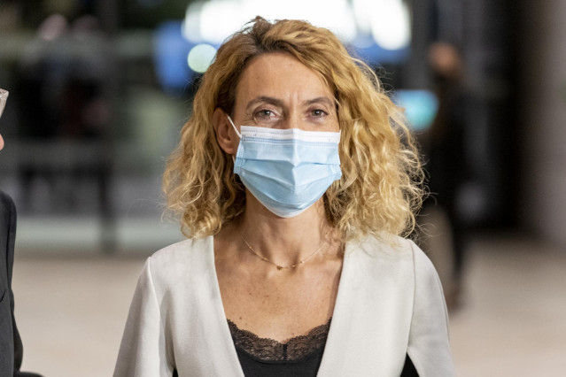 La presidenta del Congreso, Meritxell Batet, a su llegada a la entrega del ‘Premio Internacional de Periodismo de El Mundo’ en el Museo del Prado, a 30 de noviembre de 2021, en Madrid, (España).