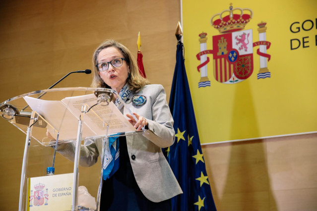 La vicepresidenta primera del Gobierno y ministra de Asuntos Económicos y Transformación Digital, Nadia Calviño,