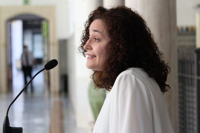 Archivo - La portavoz parlamentaria de Unidas Podemos por Andalucía, Inmaculada Nieto, en una foto de archivo.