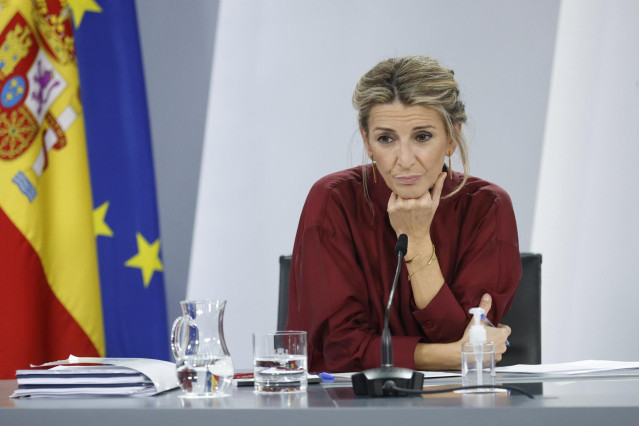 La vicepresidenta segunda y ministra de Trabajo y Economía Social, Yolanda Díaz, en una imagen de archivo.