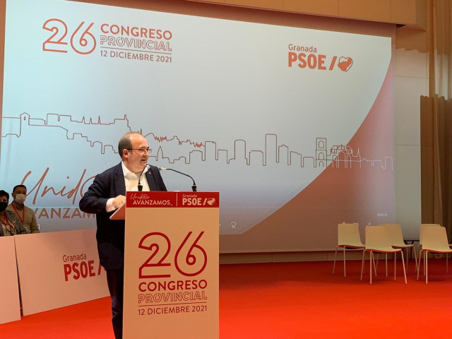Miquel Iceta en el congreso este sábado.