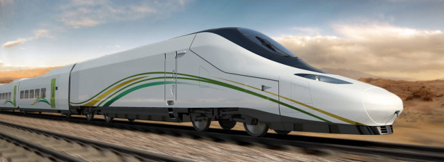 Archivo - Tren de la línea Haramain High Speed Railway