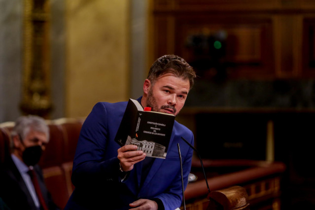 El portavoz de ERC en el Congreso, Gabriel Rufián
