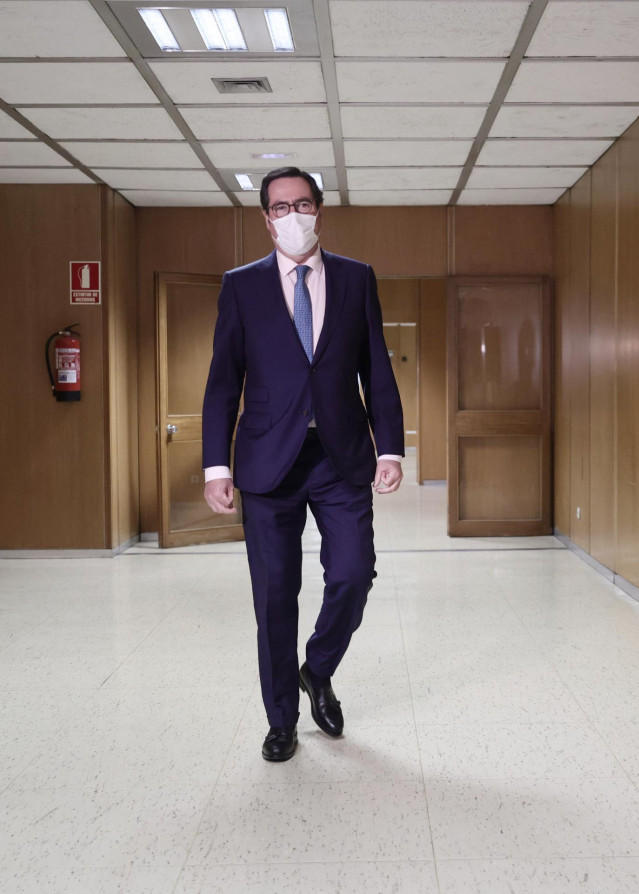 El presidente de la CEOE, Antonio Garamendi