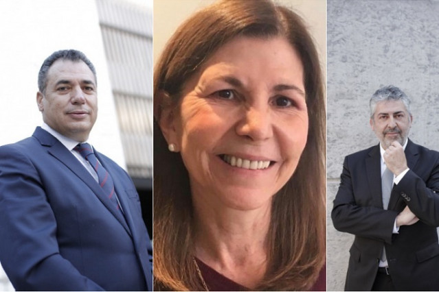 De izq a dcha: Director general de Brembo, Benito Tesier; la directora general de la Unidad de Negocio de Espejos Exteriores de Ficosa, Mercedes Pujol y el vicepresidente Mondragón Automoción, Oskar Goitia