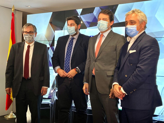 El jefe del Ejecutivo regional, Fernando López Miras, en el ‘Foro sobre el sistema de financiación autonómica’ organizado por el diario La Razón
