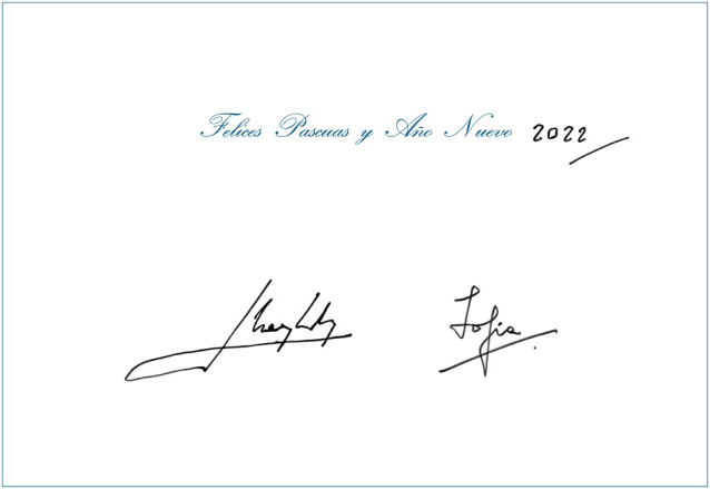 Felicitación de Navidad de Don Juan Carlos y Doña Sofía
