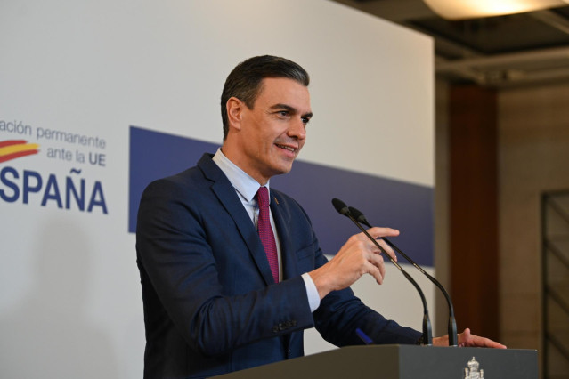 El presidente del Gobierno, Pedro Sánchez,