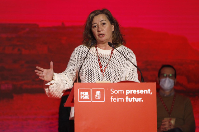 La presidenta de Baleares y secretaria general del PSIB-PSOE, Francina Armengol, en la primera jornada del 14º Congreso del partido,