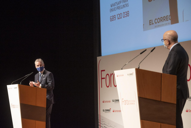 El Lehendakari, Iñigo Urkullu, en una foro de El Correo en Bilbao