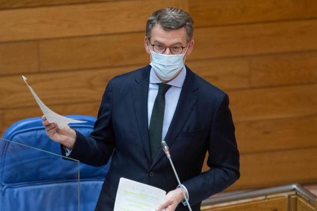 Feijóo, en la sesión de control.