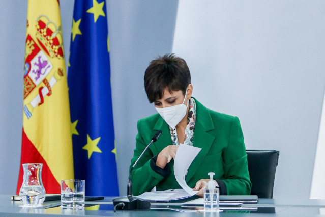 La ministra de Política Territorial y portavoz del Gobierno, Isabel Rodríguez, comparece en una rueda de prensa posterior al Consejo de Ministros de este jueves