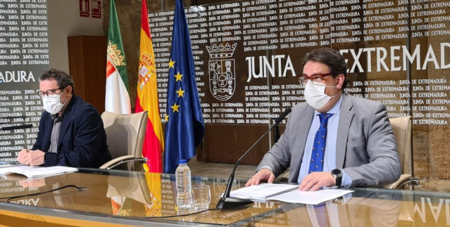 El vicepresidente segundo de la Junta y consejero de Sanidad, José María Vergeles, en rueda de prensa