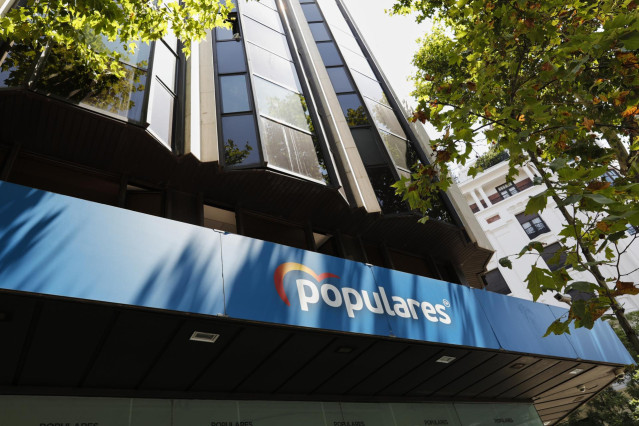 Archivo - Edificio de la sede del PP, situado en la calle Génova, en Madrid (España), a 24 de julio de 2020.