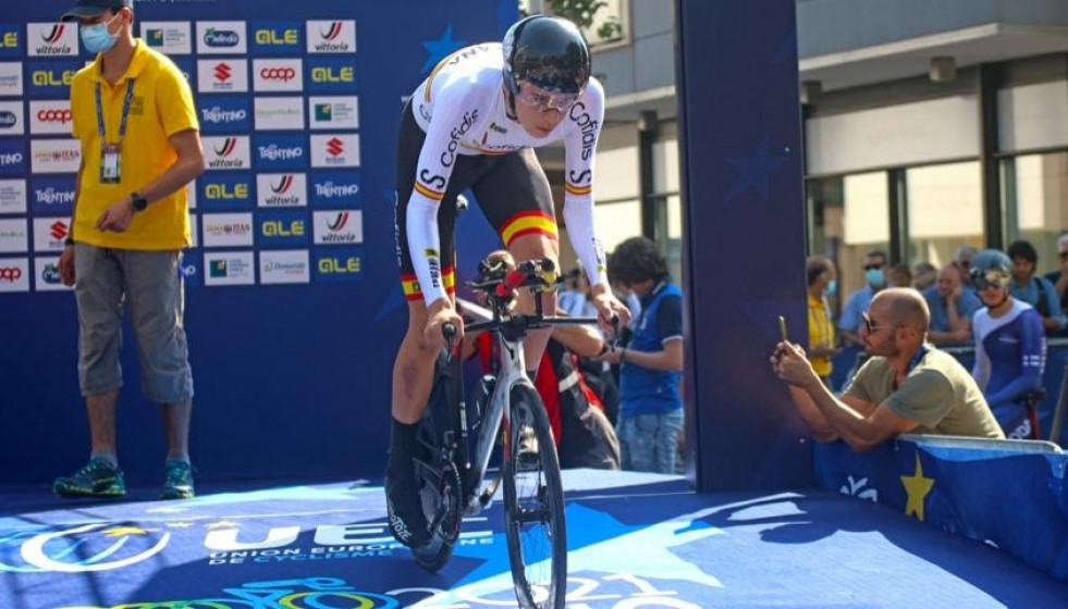 Iván Romeo concluyó undécimo en la contrarreloj junior del Campeonato de Europa.