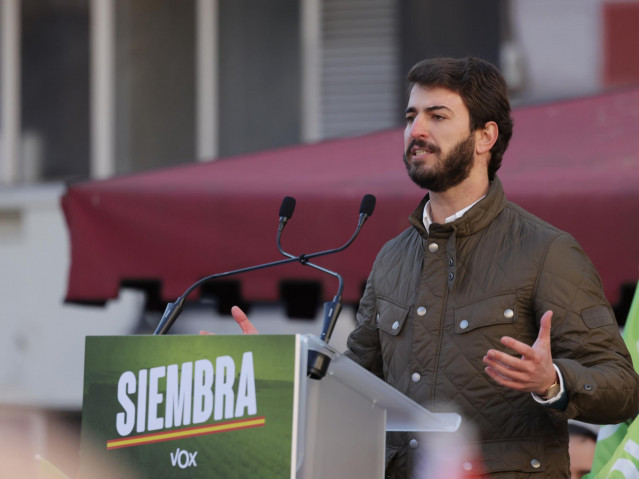 El candidato de Vox a la Presidencia de la Junta de Castilla y León, Juan García-Gallardo Frings.