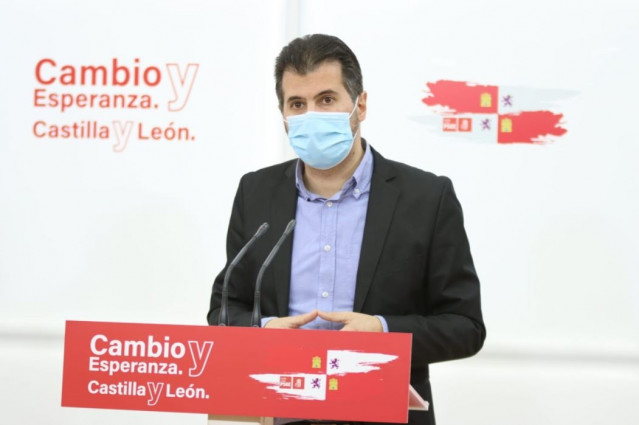 El secretario general del PSOECyL y candidato a la Presidencia de la Junta de Castilla y León, Luis Tudanca.