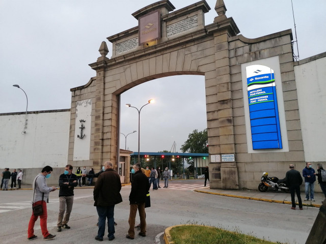 Archivo - Concentración en la puerta de Navantia Ferrol.