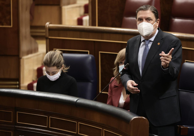 Archivo - El ministro de Agricultura, Pesca y Alimentación, Luis Planas, interviene en una sesión plenaria, en el Congreso de los Diputados