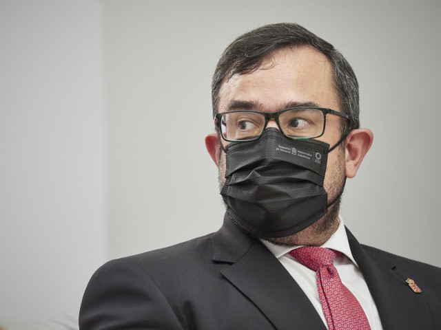 Archivo - El portavoz del Gobierno de Navarra, Javier Remírez.