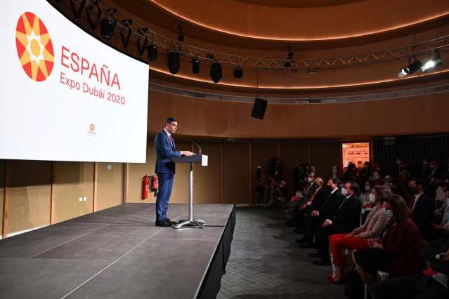 El presidente del Gobierno, Pedro Sánchez, durante su visita a Emiratos Árabes Unidos