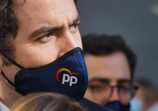 El secretario general del Partido Popular, Teodoro García Egea, durante una visita por Valladolid, a 2 de febrero de 2022, en Valladolid, Castilla y León (España).